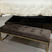 AICO Furniture Dahlia Decorative Upholstered Bench with Metal Leg image