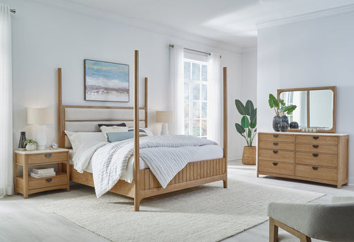 parker-house-escape-bedroom-king-poster-bed-with-2-nightstands-and-dresser-with-mirror-1