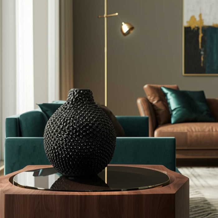 ec-gloss-black-spiked-ceramic-vase-8-12