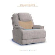 Zecliner Model 2 Petite Latitudes Power Sleep Recliner with Power Headrest & Lumbar - Furniture City (CA)l