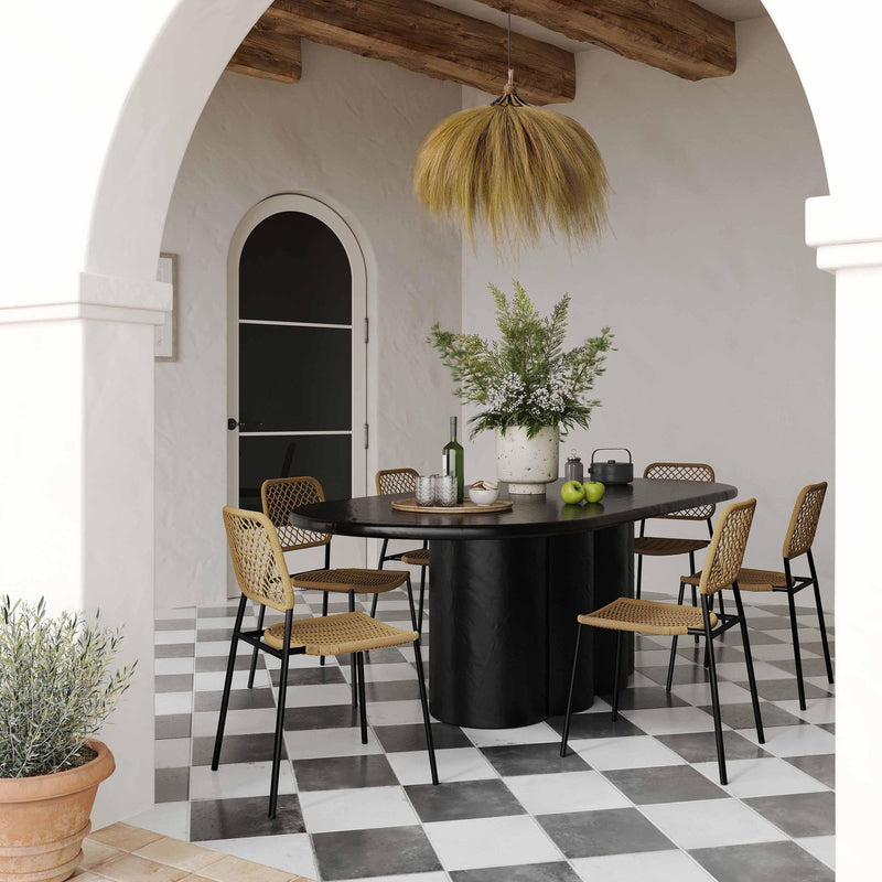 elika-black-faux-plaster-oval-dining-table-2