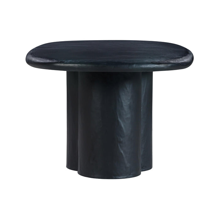 elika-black-faux-plaster-oval-dining-table-4