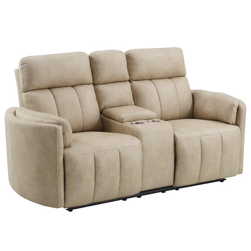 elison-dark-beige-polished-microfiber-motion-loveseat-w-console-2