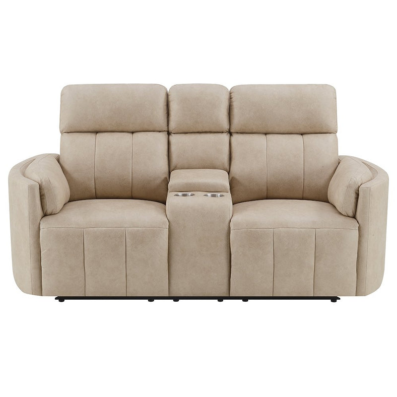 elison-dark-beige-polished-microfiber-motion-loveseat-w-console-3