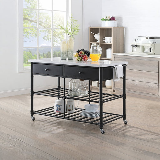 emery-white-natural-marble-top-gray-kitchen-cart-1
