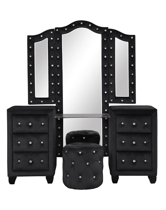encore-queen-4pc-vanity-bedroom-set-black-8