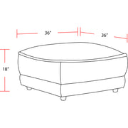 Parker Living Utopia - Mega Ivory Ottoman with Casters