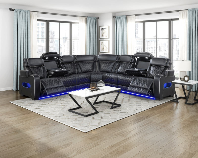 fairway-black-3-3-piece-power-reclining-sectional-with-center-drop-down-cup-holders-power-headrests-storage-arms-top-and-side-cup-holders-charging-ports-reading-lights-wireless-chargers-charging-ports-and-led-lighting-4