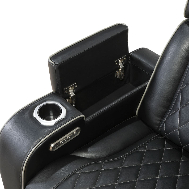 fairway-black-3-3-piece-power-reclining-sectional-with-center-drop-down-cup-holders-power-headrests-storage-arms-top-and-side-cup-holders-charging-ports-reading-lights-wireless-chargers-charging-ports-and-led-lighting-3