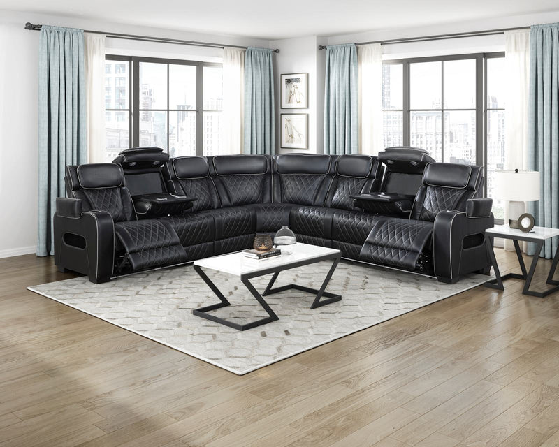 fairway-black-3-3-piece-power-reclining-sectional-with-center-drop-down-cup-holders-power-headrests-storage-arms-top-and-side-cup-holders-charging-ports-reading-lights-wireless-chargers-charging-ports-and-led-lighting-5