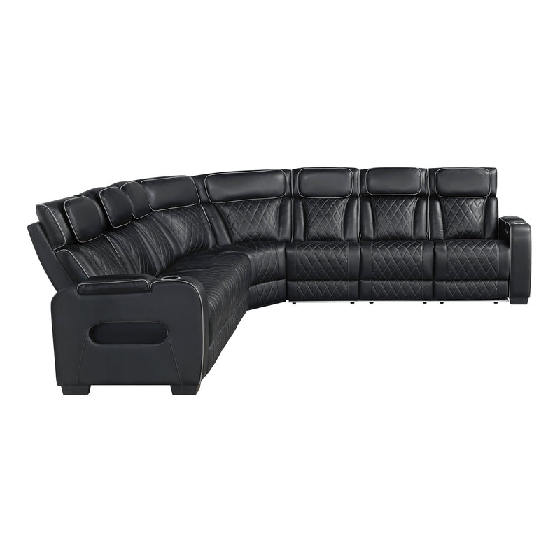 fairway-black-3-3-piece-power-reclining-sectional-with-center-drop-down-cup-holders-power-headrests-storage-arms-top-and-side-cup-holders-charging-ports-reading-lights-wireless-chargers-charging-ports-and-led-lighting-7