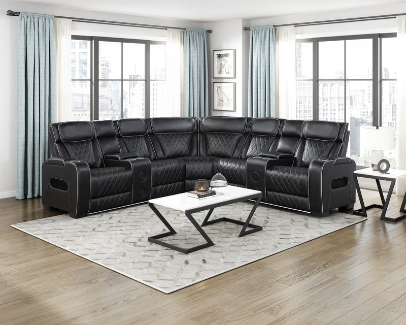 fairway-black-3-3-piece-power-reclining-sectional-with-consoles-power-headrests-storage-arms-top-and-side-cup-holders-charging-ports-wireless-speakers-and-led-lighting-10