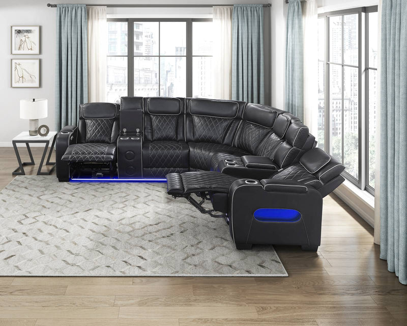 fairway-black-3-3-piece-power-reclining-sectional-with-consoles-power-headrests-storage-arms-top-and-side-cup-holders-charging-ports-wireless-speakers-and-led-lighting-15