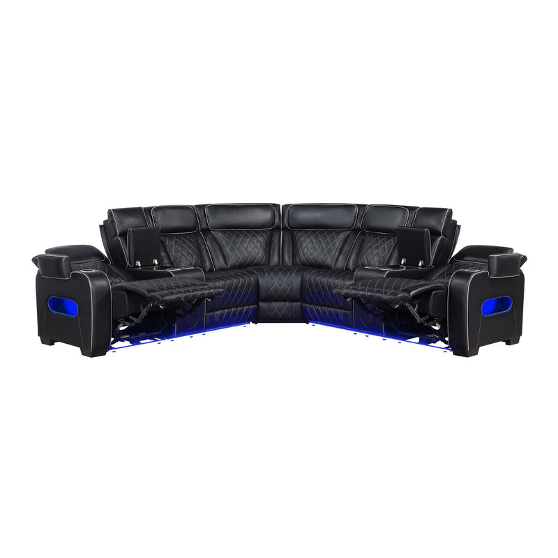 fairway-black-3-3-piece-power-reclining-sectional-with-consoles-power-headrests-storage-arms-top-and-side-cup-holders-charging-ports-wireless-speakers-and-led-lighting-9