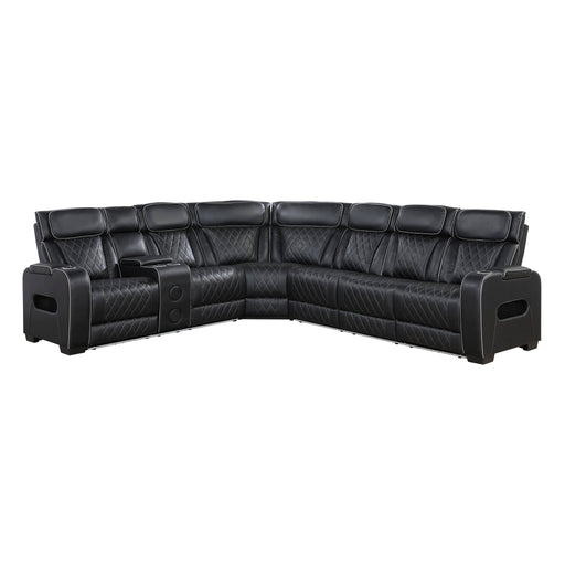 fairway-black-3-3-piece-power-reclining-sectional-with-left-side-console-drop-down-cup-holders-power-headrests-storage-arms-top-and-side-cup-holders-reading-lights-charging-ports-wireless-speakers-two-wireless-chargers-and-led-lighting-1