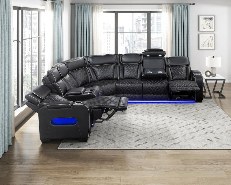 fairway-black-3-3-piece-power-reclining-sectional-with-left-side-console-drop-down-cup-holders-power-headrests-storage-arms-top-and-side-cup-holders-reading-lights-charging-ports-wireless-speakers-two-wireless-chargers-and-led-lighting-11