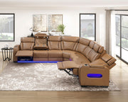 fairway-brown-3-3-piece-power-reclining-sectional-with-center-drop-down-cup-holders-power-headrests-storage-arms-top-and-side-cup-holders-charging-ports-reading-lights-wireless-chargers-charging-ports-and-led-lighting-11