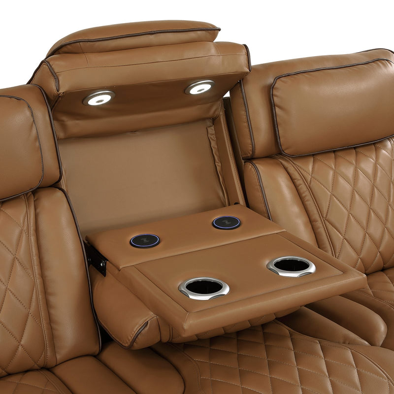 fairway-brown-3-3-piece-power-reclining-sectional-with-center-drop-down-cup-holders-power-headrests-storage-arms-top-and-side-cup-holders-charging-ports-reading-lights-wireless-chargers-charging-ports-and-led-lighting-9