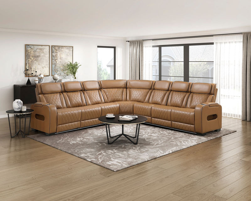 fairway-brown-3-3-piece-power-reclining-sectional-with-center-drop-down-cup-holders-power-headrests-storage-arms-top-and-side-cup-holders-charging-ports-reading-lights-wireless-chargers-charging-ports-and-led-lighting-8