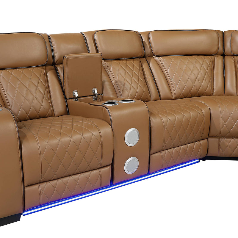 fairway-brown-3-3-piece-power-reclining-sectional-with-consoles-power-headrests-storage-arms-top-and-side-cup-holders-charging-ports-wireless-speakers-and-led-lighting-12