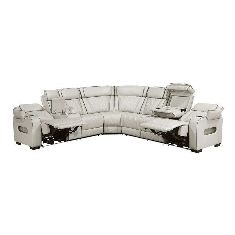 fairway-taupe-3-3-piece-power-reclining-sectional-with-left-side-console-drop-down-cup-holders-power-headrests-storage-arms-top-and-side-cup-holders-reading-lights-charging-ports-wireless-speakers-two-wireless-chargers-and-led-lighting-15