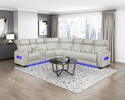 fairway-taupe-3-3-piece-power-reclining-sectional-with-left-side-console-drop-down-cup-holders-power-headrests-storage-arms-top-and-side-cup-holders-reading-lights-charging-ports-wireless-speakers-two-wireless-chargers-and-led-lighting-12