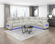 fairway-taupe-3-3-piece-power-reclining-sectional-with-right-side-console-drop-down-cup-holders-power-headrests-storage-arms-top-and-side-cup-holders-reading-lights-charging-ports-wireless-speakers-two-wireless-chargers-and-led-lighting-6