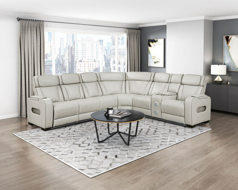 fairway-taupe-3-3-piece-power-reclining-sectional-with-right-side-console-drop-down-cup-holders-power-headrests-storage-arms-top-and-side-cup-holders-reading-lights-charging-ports-wireless-speakers-two-wireless-chargers-and-led-lighting-8
