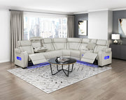fairway-taupe-3-3-piece-power-reclining-sectional-with-right-side-console-drop-down-cup-holders-power-headrests-storage-arms-top-and-side-cup-holders-reading-lights-charging-ports-wireless-speakers-two-wireless-chargers-and-led-lighting-4