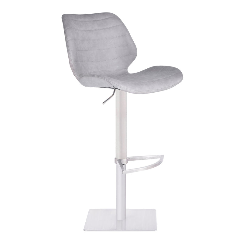 falcon-adjustable-swivel-barstool-in-brushed-stainless-steel-with-light-vintage-gray-faux-leather-1
