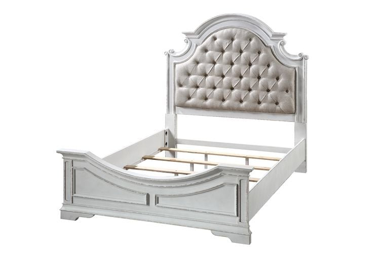 florian-beige-leatherette-antique-white-finish-queen-bed-1