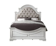 florian-beige-leatherette-antique-white-finish-queen-bed-2