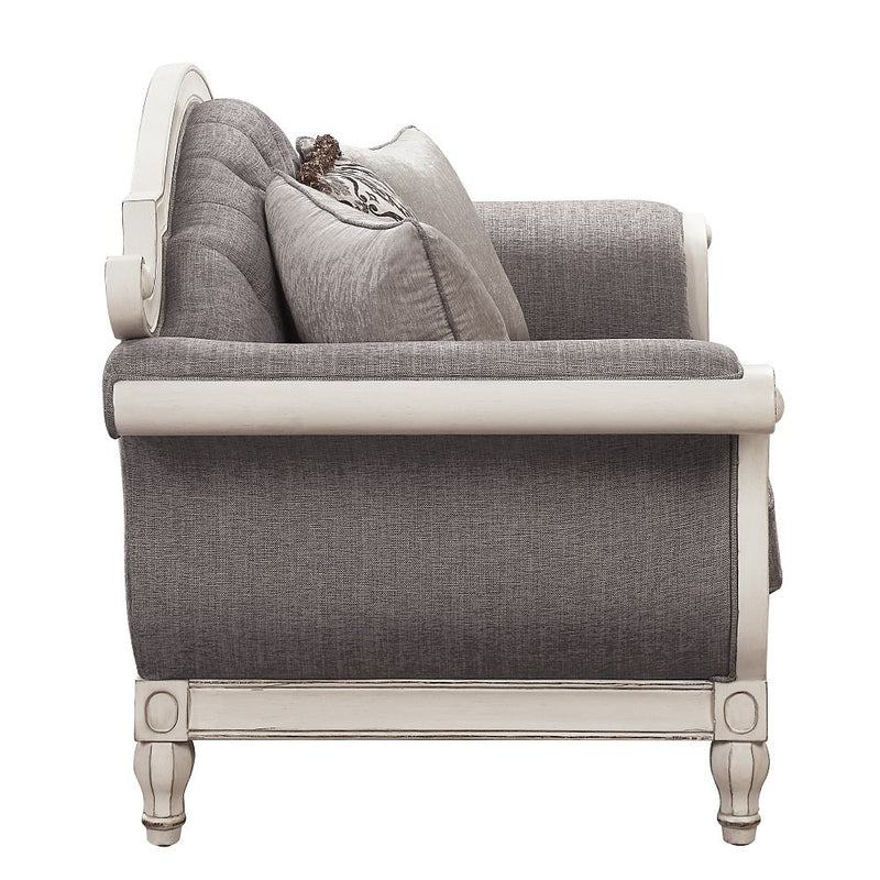 florian-gray-fabric-antique-white-loveseat-w-3-pillows-3