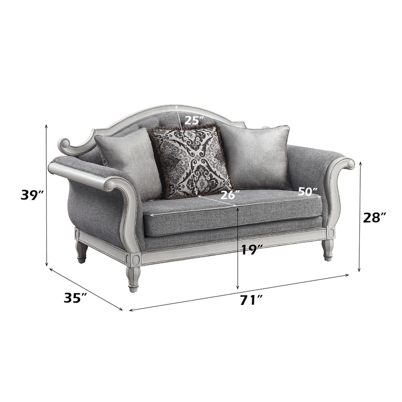 florian-gray-fabric-antique-white-loveseat-w-3-pillows-8