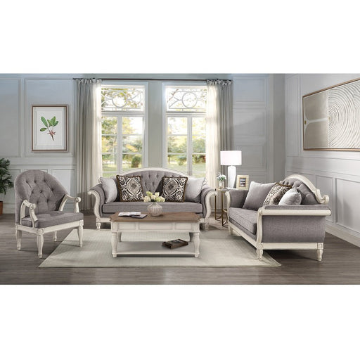 florian-gray-fabric-antique-white-sofa-w-4-pillows-2