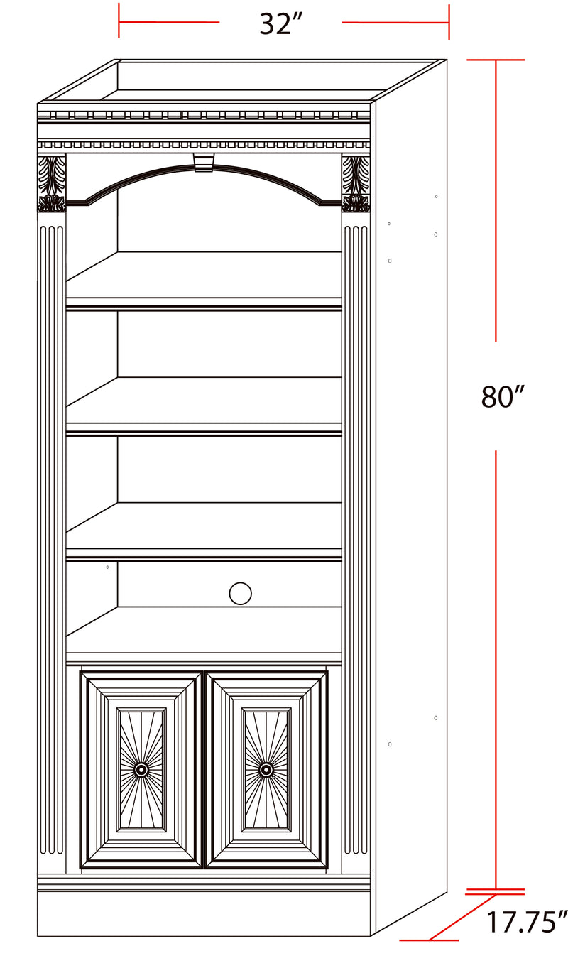 parker-house-huntington-32-inch-open-top-bookcase-9