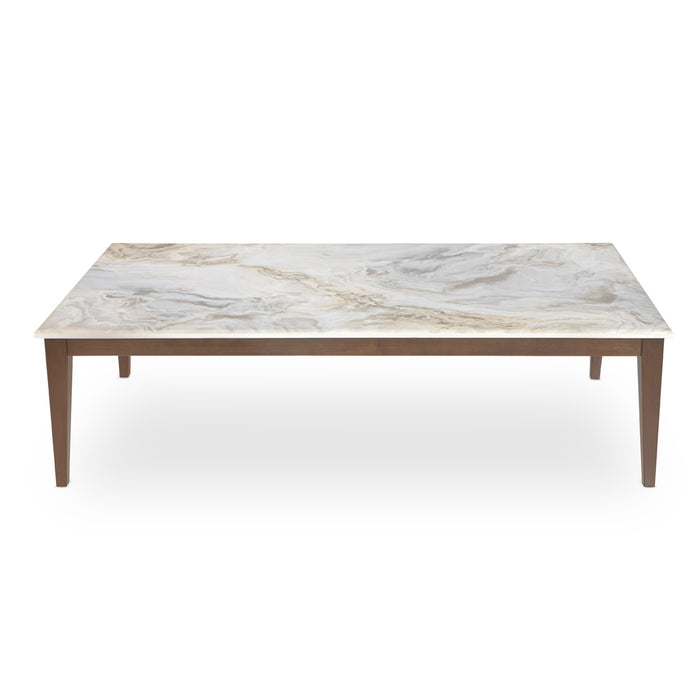 AICO Balboa Rectangular Cocktail Table in Warm Walnut