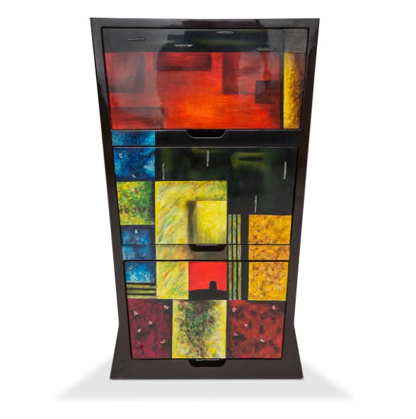 AICO Furniture Illusions 3 Drawers V Shape Storage Chest