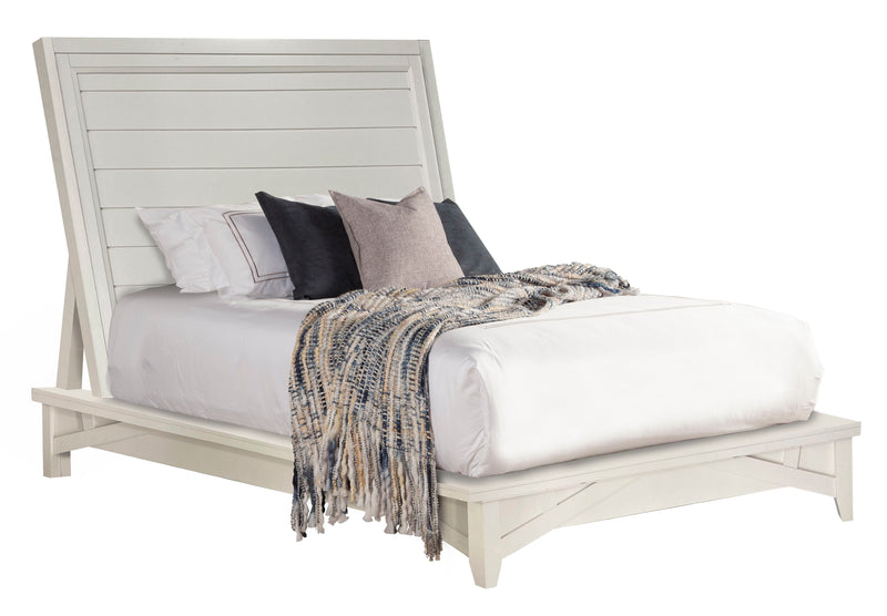Parker House Americana Modern Bedroom Queen Platform Bed with 2 Nightstands