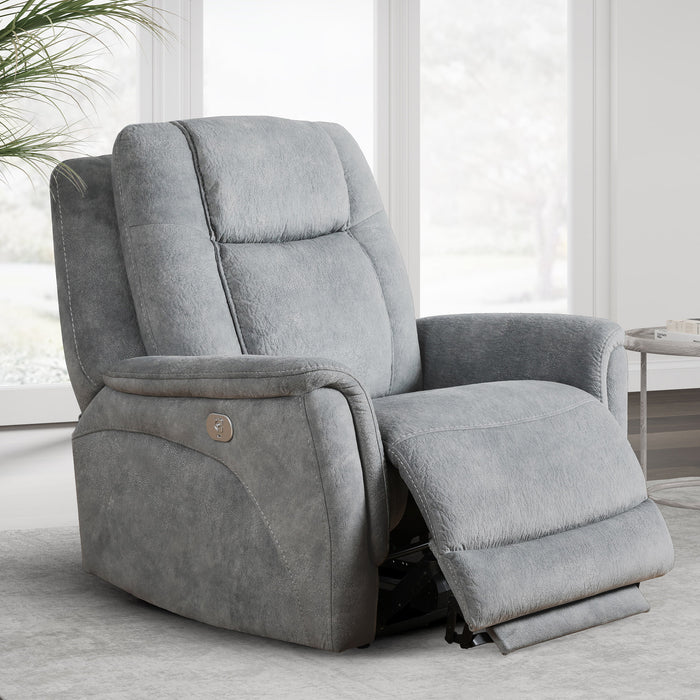 Parker Living Linus - Hudson Grey Power Reclining Sofa and Recliner