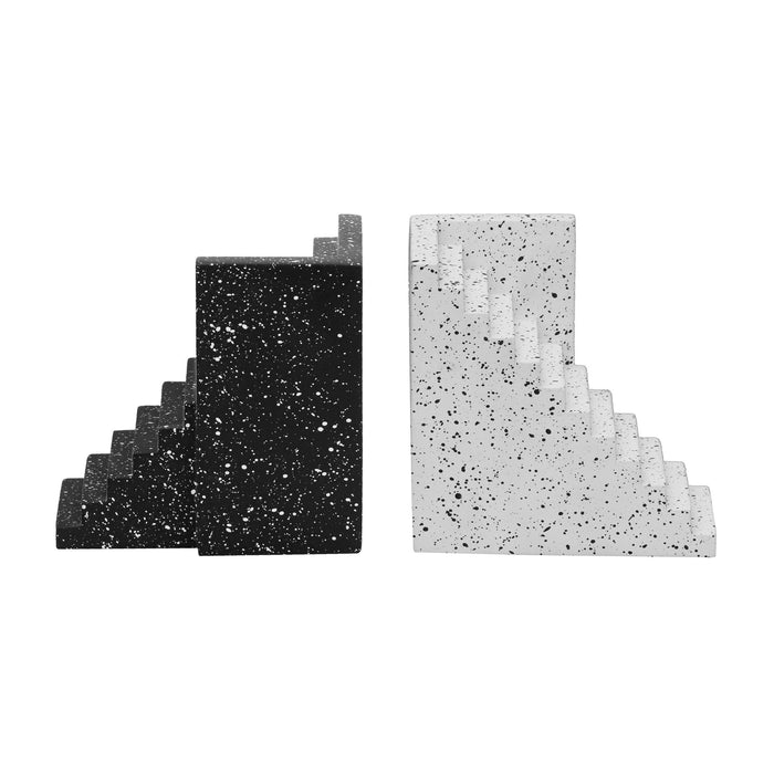 gabby-speckled-black-and-white-stairway-bookends-1