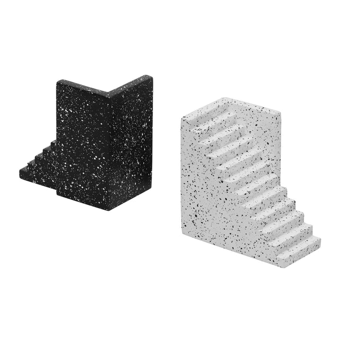 gabby-speckled-black-and-white-stairway-bookends-3