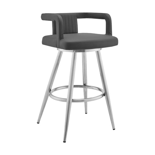 gabriele-30-gray-faux-leather-and-brushed-stainless-steel-swivel-bar-stool-1