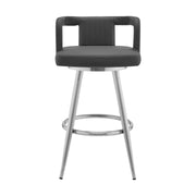gabriele-30-gray-faux-leather-and-brushed-stainless-steel-swivel-bar-stool-2