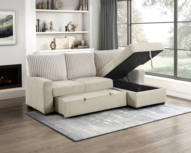gallatin-beige-light-gray-2-2-piece-sectional-with-right-chaise-and-drop-down-cup-holders-storage-pouch-pull-out-bed-and-hidden-storage-12
