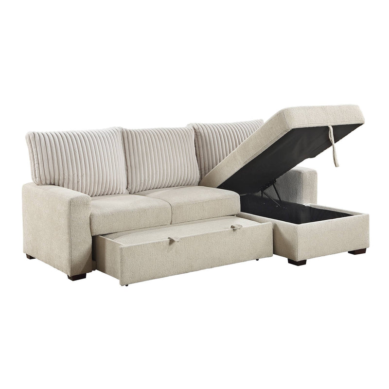 gallatin-beige-light-gray-2-2-piece-sectional-with-right-chaise-and-drop-down-cup-holders-storage-pouch-pull-out-bed-and-hidden-storage-3