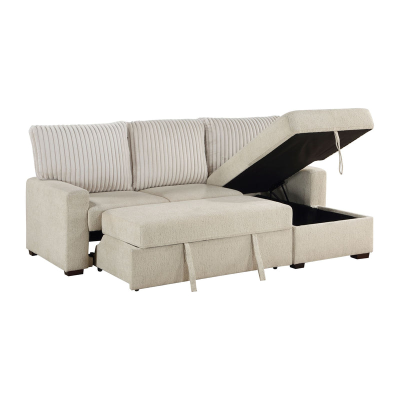 gallatin-beige-light-gray-2-2-piece-sectional-with-right-chaise-and-drop-down-cup-holders-storage-pouch-pull-out-bed-and-hidden-storage-5