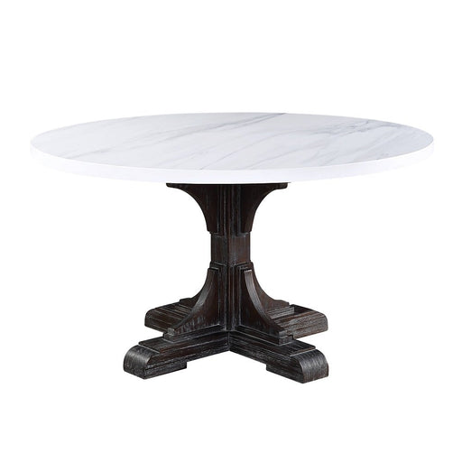 gerardo-white-natural-marble-top-weathered-espresso-dining-table-2