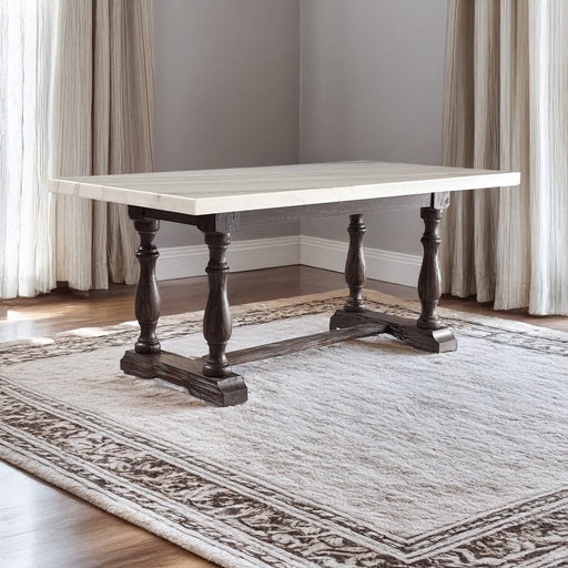 gerardo-white-natural-marble-top-weathered-espresso-dining-table-1