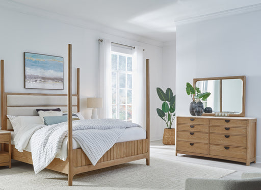 parker-house-escape-bedroom-king-poster-bed-with-dresser-and-mirror-1